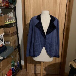 Indigo Thread French terry knit jacket
